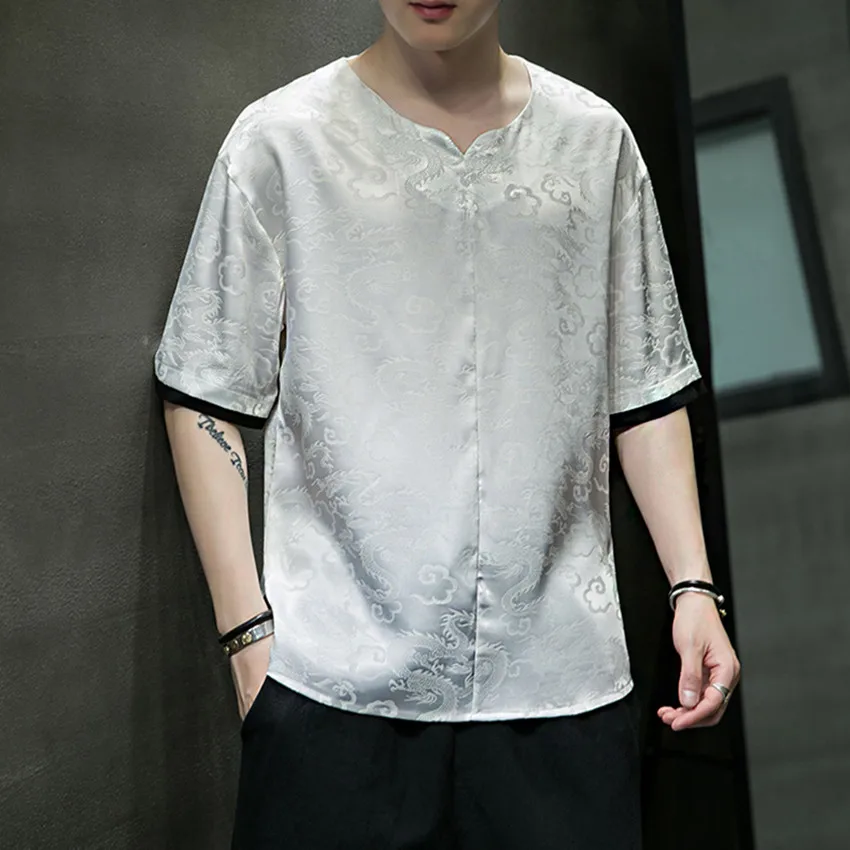 Ice Silk Men's ort Sve T-irt Thin Summer Faion Brand Loose Fit V-Ne Cool Feeling f Sve Clothing
Ice Silk Men's ort Sve T-irt Thin Summer Faion Brand Loose Fit V-Ne Cool Feeling f Sve Clothing