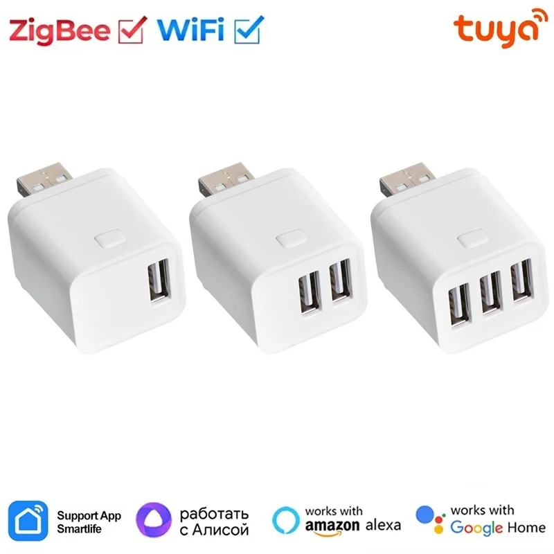 Zigbee USB Adaptor Smart USB Adapter Plug 1/2/3 Google Smart Life APP Timing DIY ON/OFF Controller Works With Alexa Google Home
Zigbee USB Adaptor Smart USB Adapter Plug 1/2/3 Google Smart Life APP Timing DIY ON/OFF Controller Works With Alexa Google Home