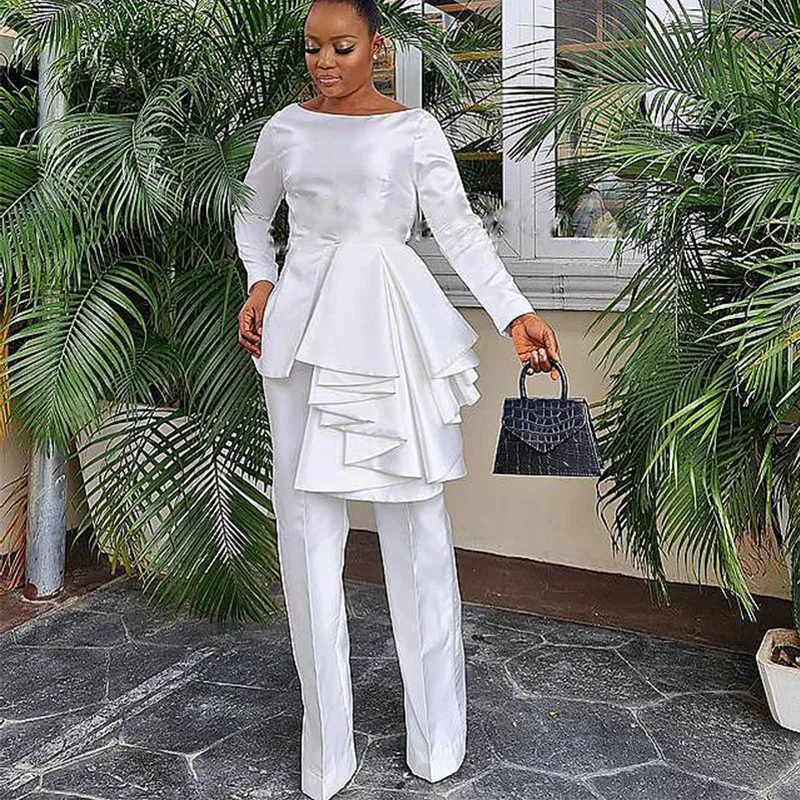 Customized Plus Size Women African Clothes 2 Piece Set Fashion Autumn Wedding Party Suits Long Sleeve Tops + Ankara Trousers Afr
Customized Plus Size Women African Clothes 2 Piece Set Fashion Autumn Wedding Party Suits Long Sleeve Tops + Ankara Trousers Afr