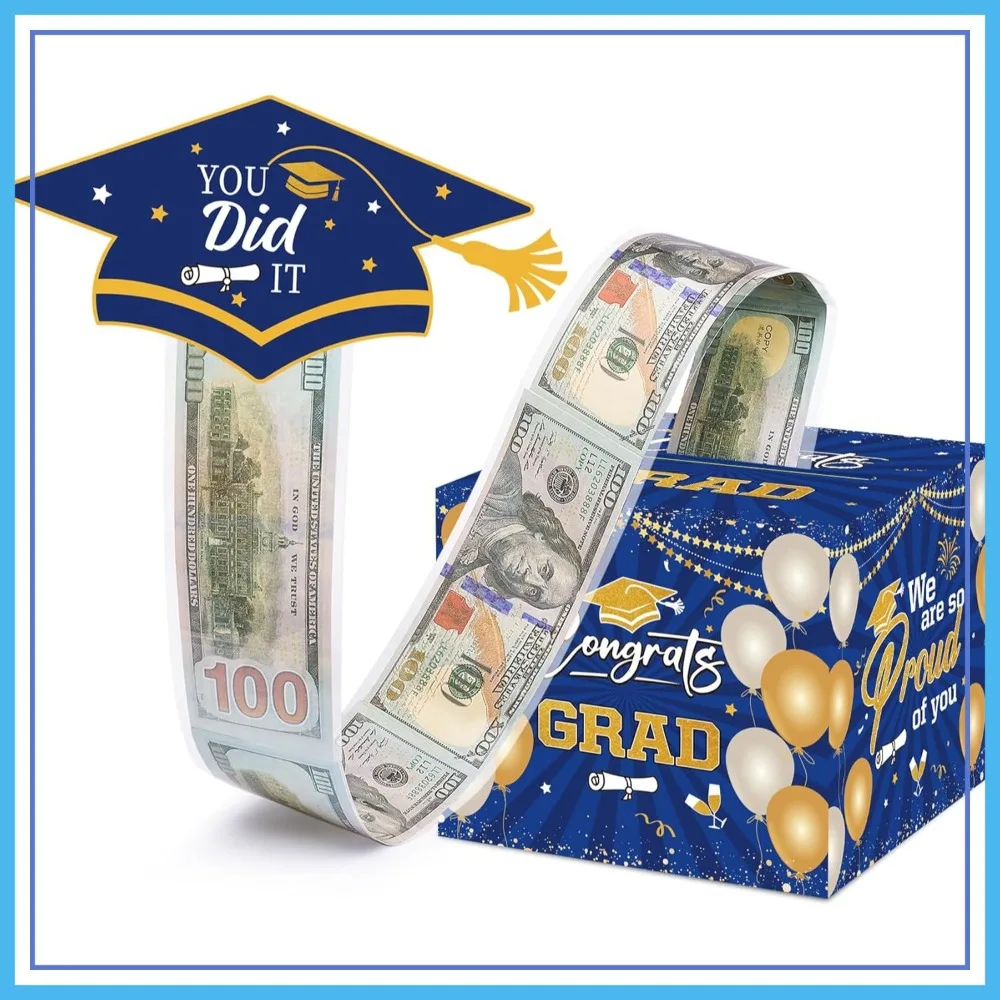 Graduation Money Box Blue, Surprise Grad Money Holder with Pull Out Card, Class of 2026 Cash Gift for Boys Girls
Graduation Money Box Blue, Surprise Grad Money Holder with Pull Out Card, Class of 2026 Cash Gift for Boys Girls