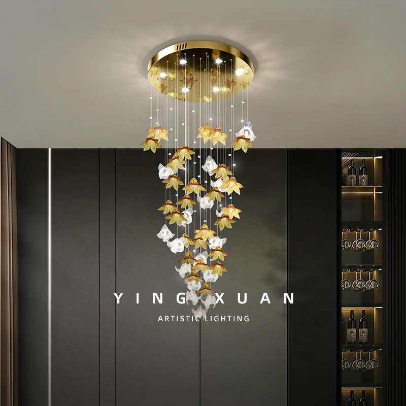 Modern chandelier in the living room villa dining room bedroom hanging Pendant light glass flowers hanging ceiling lamps
Modern chandelier in the living room villa dining room bedroom hanging Pendant light glass flowers hanging ceiling lamps