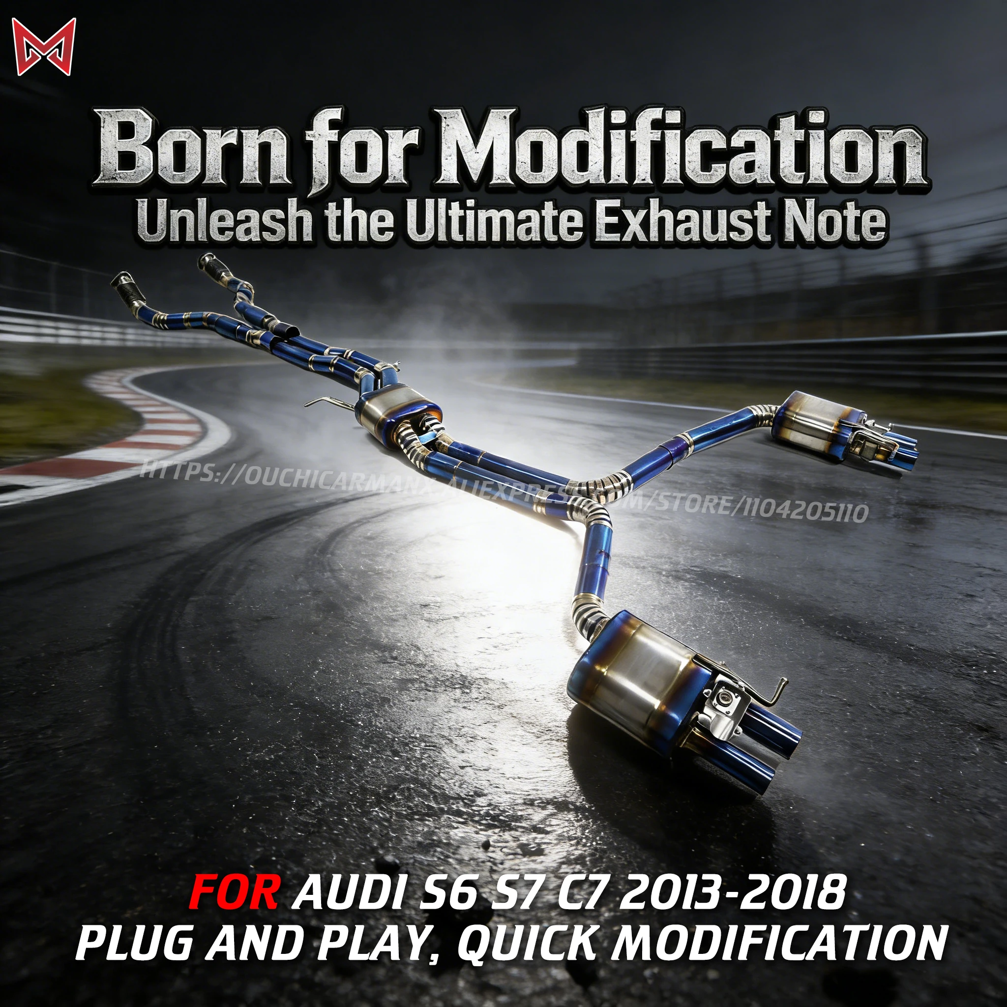 Титановая выхлопная система для Audi S6 S7 C7 2013-2018 | Выхлопная система (даунпайп, кэтбэк) с регулируемым глушителем | Синие накладки на руль, идеально подходящие для конкретной модели
Титановая выхлопная система для Audi S6 S7 C7 2013-2018 | Выхлопная система (даунпайп, кэтбэк) с регулируемым глушителем | Синие накладки на руль, идеально подходящие для конкретной модели