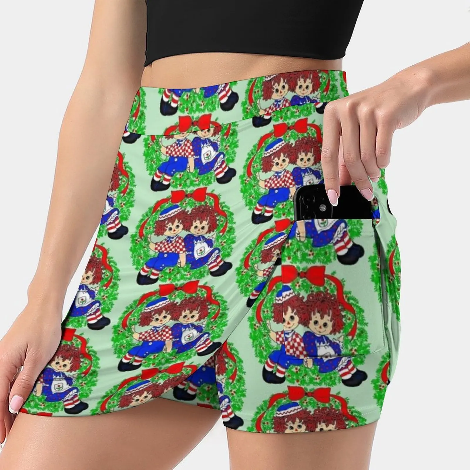 Christmas Raggedy Anne And Andy Vintage Women's skirt With Hide Pocket Tennis Skirt Golf Skirts Badminton Skirts Running skirts
Christmas Raggedy Anne And Andy Vintage Women's skirt With Hide Pocket Tennis Skirt Golf Skirts Badminton Skirts Running skirts