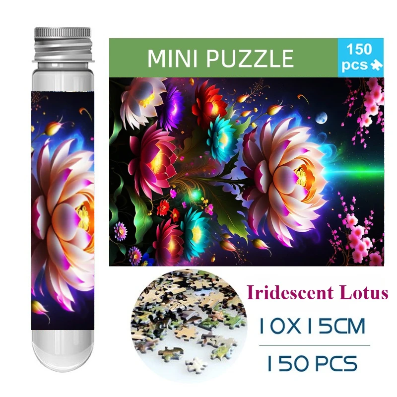 150PCS Mini Test Tube Iridescent Lotus Difficult Jigsaw Puzzle Decompression Toys Game Family Educational Toys
150PCS Mini Test Tube Iridescent Lotus Difficult Jigsaw Puzzle Decompression Toys Game Family Educational Toys