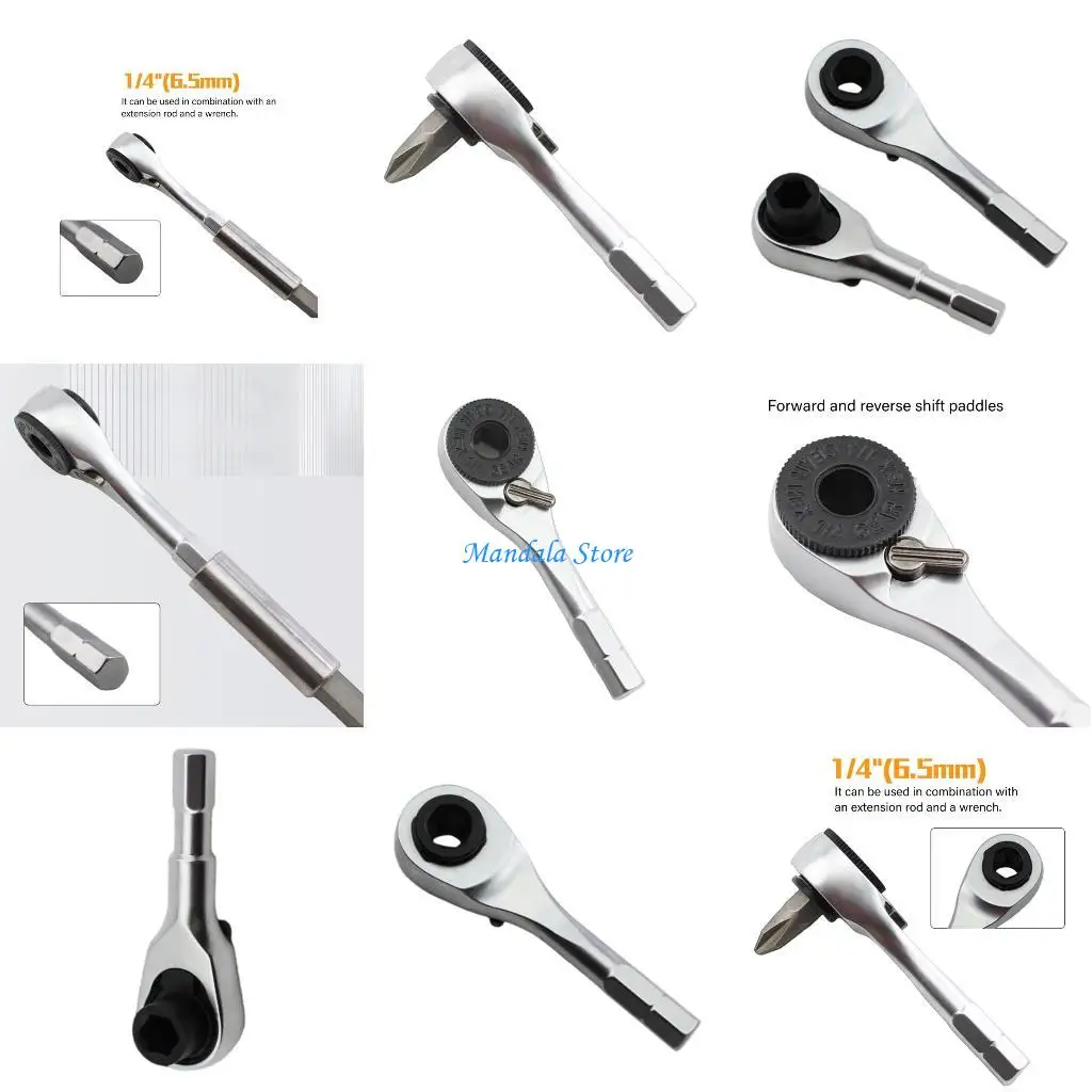 U2JC Mini Ratchet Wrench 1/4inch Hexagonal Socket Ratchet Wrench 72 Tooth Steel
U2JC Mini Ratchet Wrench 1/4inch Hexagonal Socket Ratchet Wrench 72 Tooth Steel