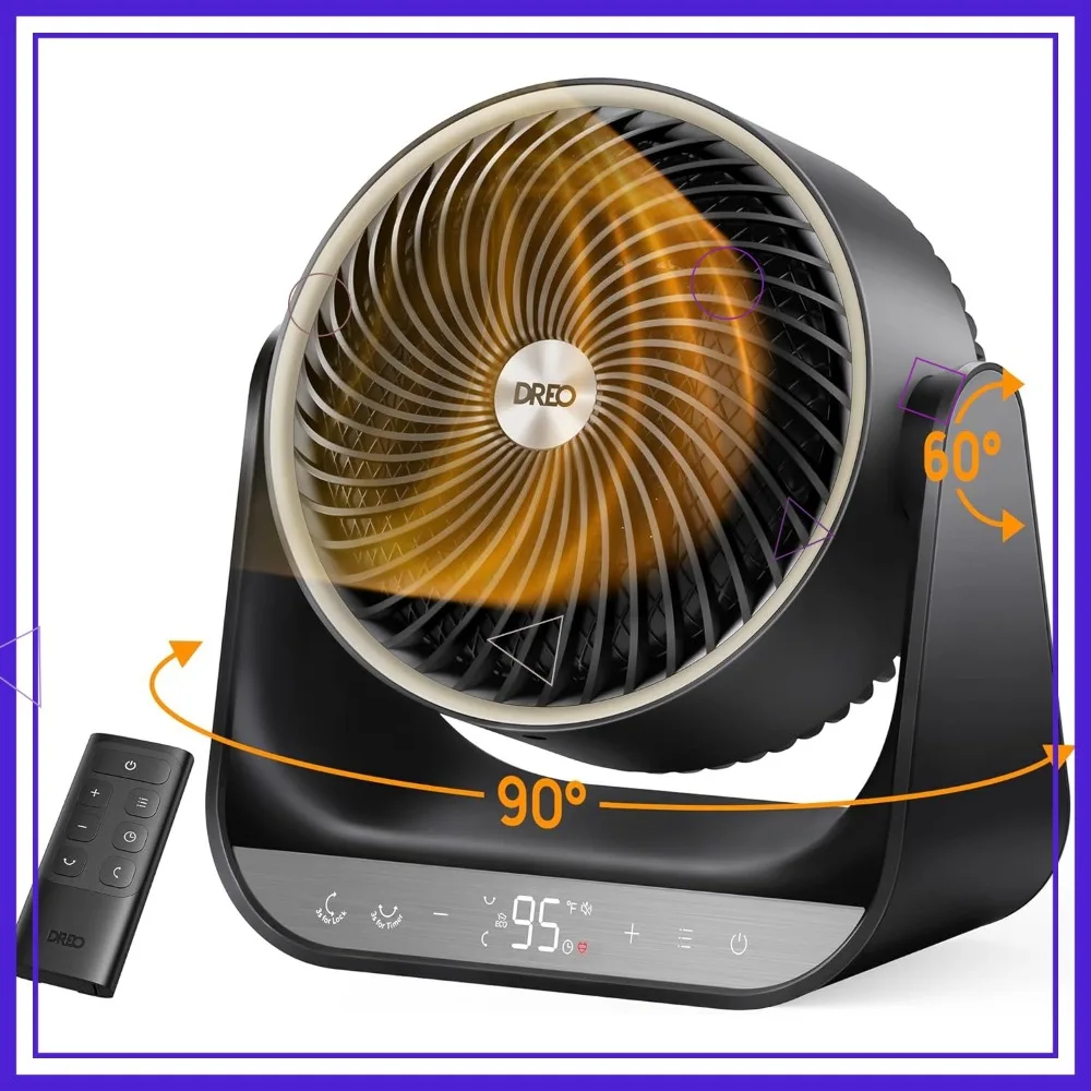 Обогреватель для всего помещения с 3D-вращением, циркулятор воздуха с большим радиусом действия, 3 режима нагрева и вентиляции для спальни и офиса
Обогреватель для всего помещения с 3D-вращением, циркулятор воздуха с большим радиусом действия, 3 режима нагрева и вентиляции для спальни и офиса