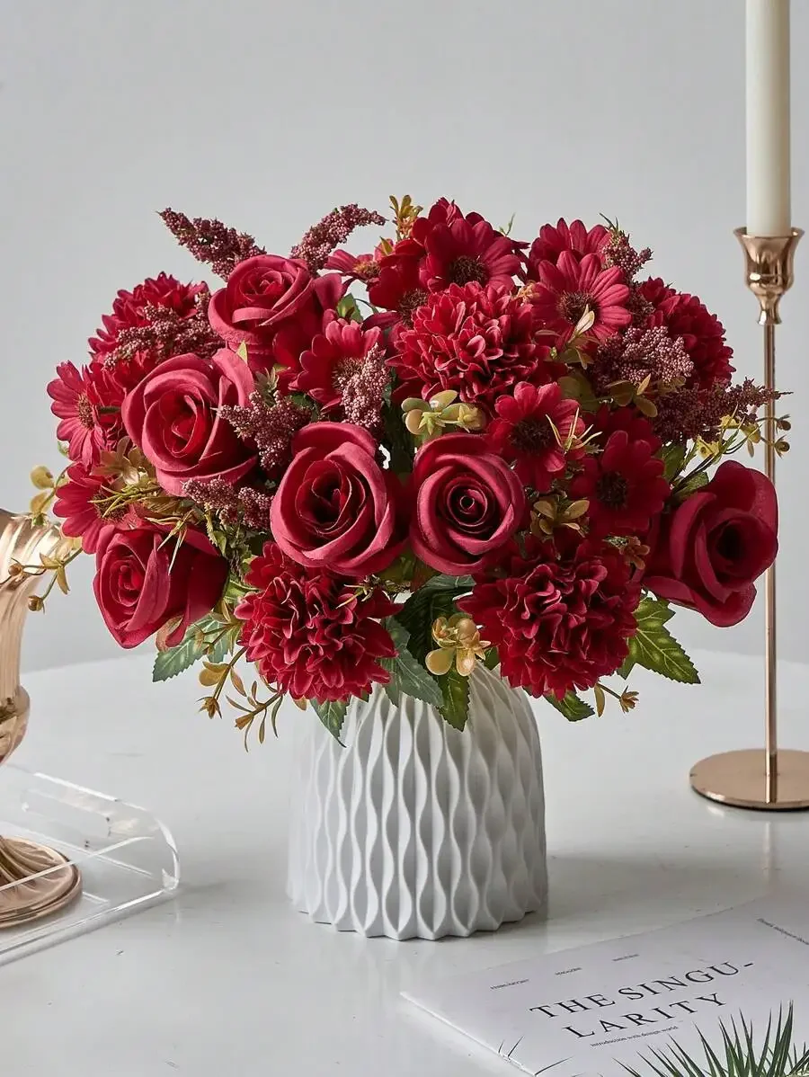 1pc/3pcs Artificial Flowers, Silk Rose, Daisy, Dandelion Bouquet, Suitable For Wedding, Home, Party Decor, Tabletop Centerpiece
1pc/3pcs Artificial Flowers, Silk Rose, Daisy, Dandelion Bouquet, Suitable For Wedding, Home, Party Decor, Tabletop Centerpiece