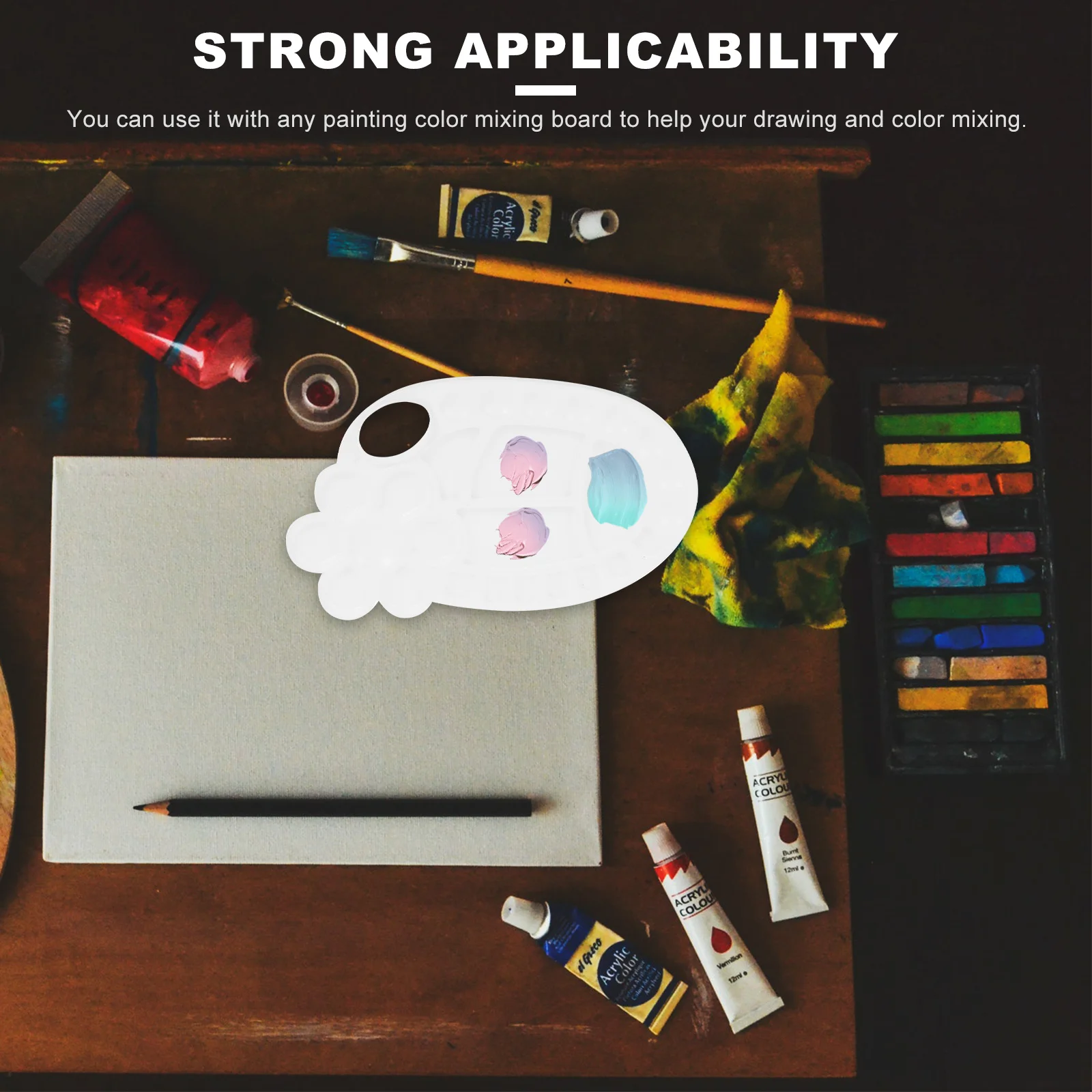 5Pcs Oval Painting Trays Lightweight Durable Plastic Color Mixing Boards Useful Painting Accessories for Art Tools
5Pcs Oval Painting Trays Lightweight Durable Plastic Color Mixing Boards Useful Painting Accessories for Art Tools