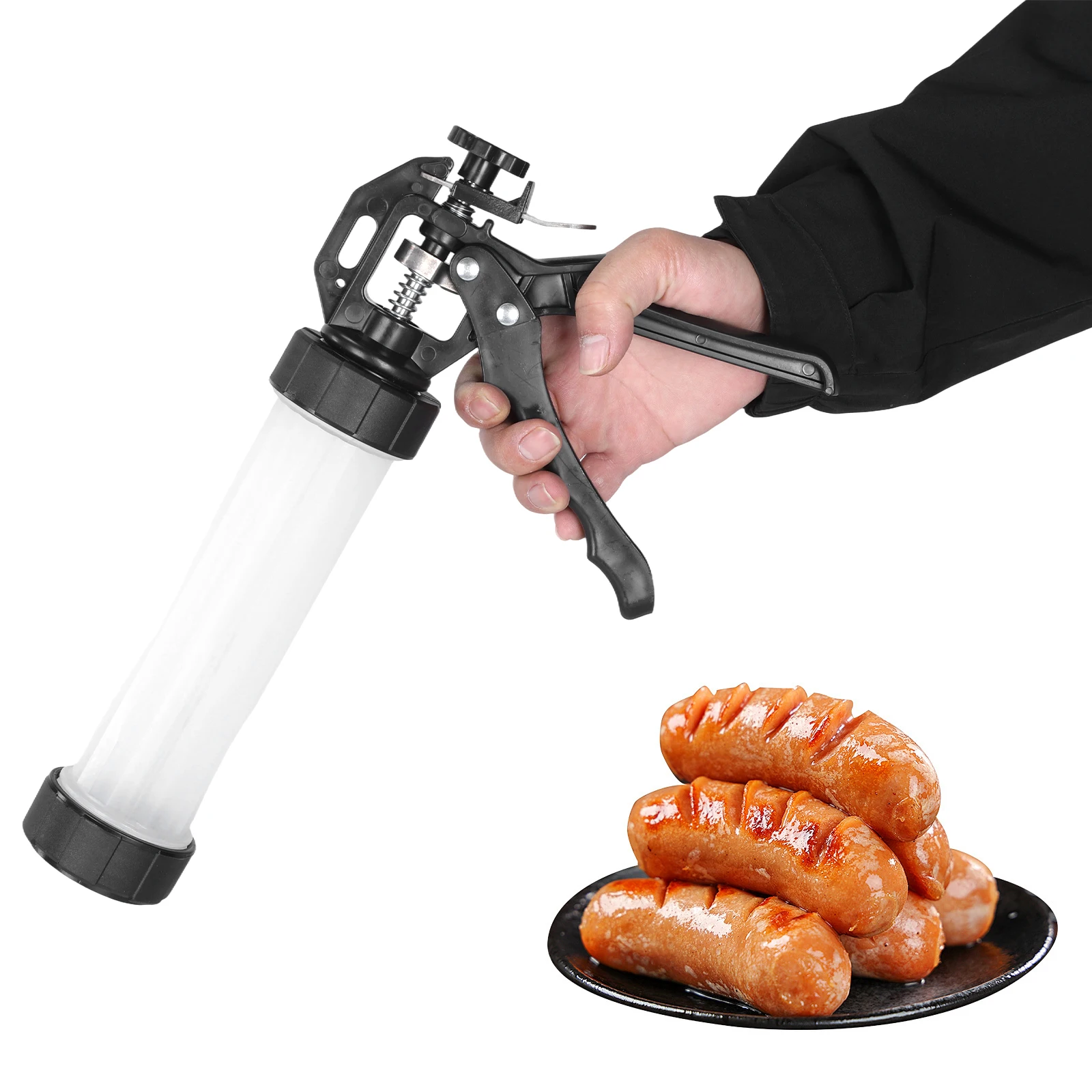 Sausage Stuffer Filling Machine Stainless Steel Sausage Processing Tools Household Space Saving Removable Safe for Home Kitchen
Sausage Stuffer Filling Machine Stainless Steel Sausage Processing Tools Household Space Saving Removable Safe for Home Kitchen