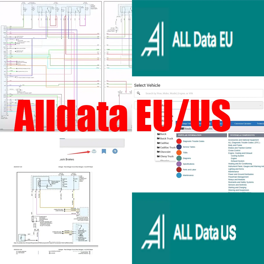 Auto Repair Online Account Car-Data Alldata EU/US 2026 Full Version Repair Diagnostic Software Support Wiring Diagram Mobile/PC
Auto Repair Online Account Car-Data Alldata EU/US 2026 Full Version Repair Diagnostic Software Support Wiring Diagram Mobile/PC