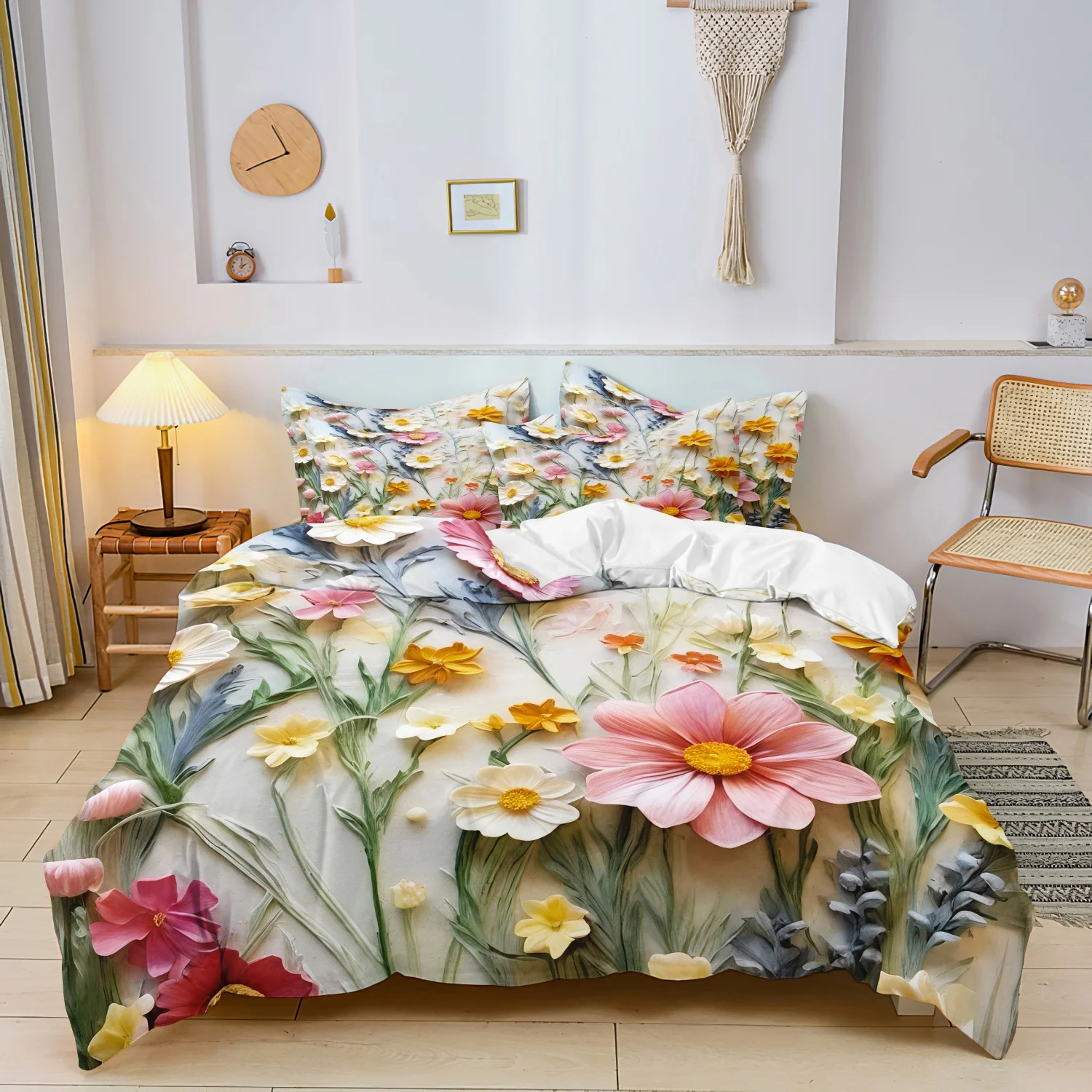 3pcs Colorful Floral Plant Pattern Ultra-Soft Brushed Digital Print 3D Flat Printing Duvet Cover Set, Soft and Comfortable
3pcs Colorful Floral Plant Pattern Ultra-Soft Brushed Digital Print 3D Flat Printing Duvet Cover Set, Soft and Comfortable