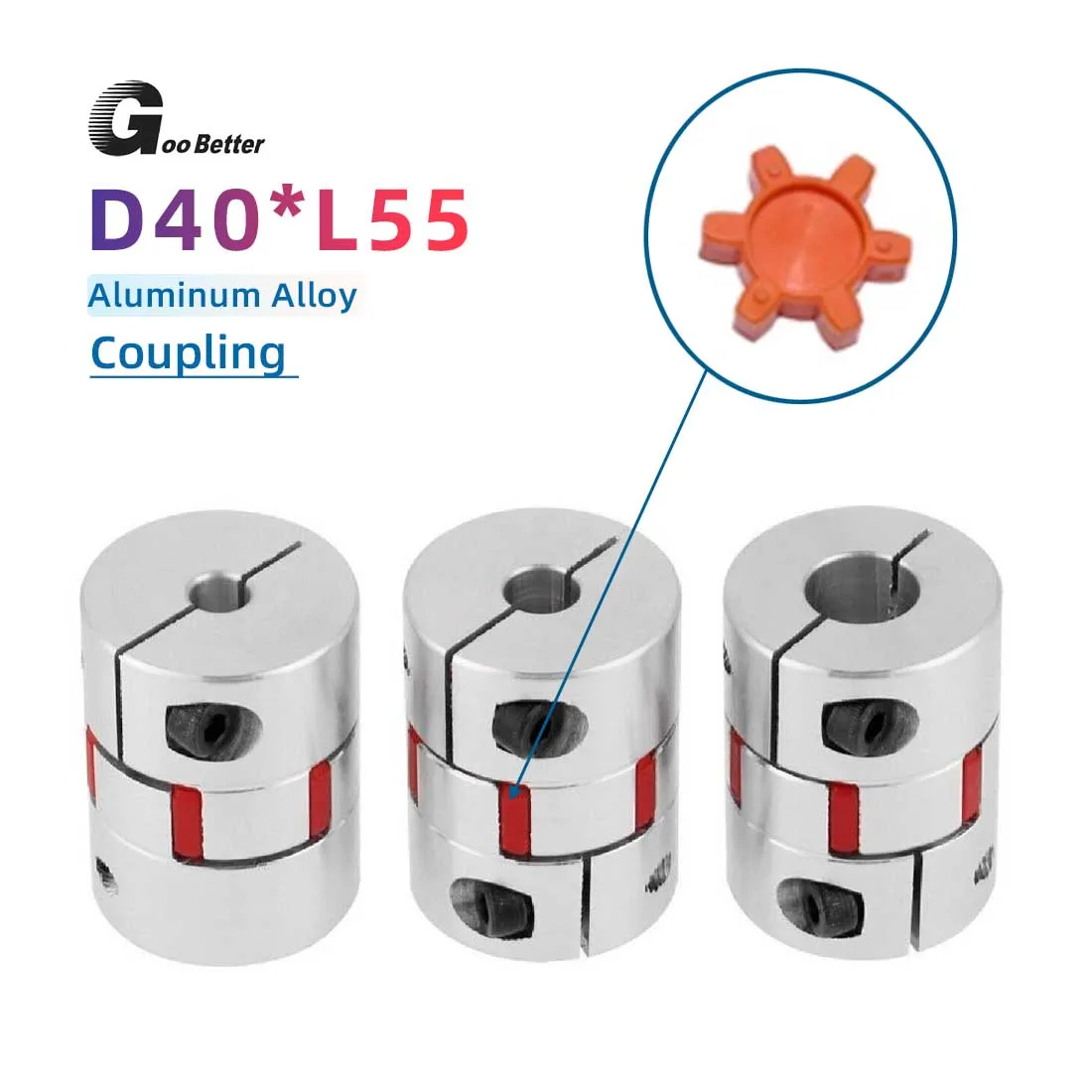 1PCS D40L55 3 Jaws Coupler Aluminium Flexible Plum Elasti Coupling CNC Motor Encoder Connector 6/7/8/9mm
1PCS D40L55 3 Jaws Coupler Aluminium Flexible Plum Elasti Coupling CNC Motor Encoder Connector 6/7/8/9mm