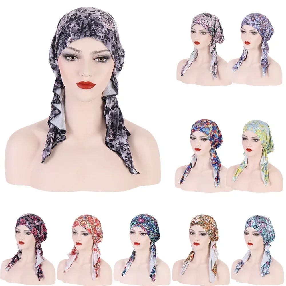 New Muslim Women Soft Turban Hat Headbands Pre-Tied Head Scarf Printed Chemo Cap Inner Hijabs Femme Bandana Hair Accessories
New Muslim Women Soft Turban Hat Headbands Pre-Tied Head Scarf Printed Chemo Cap Inner Hijabs Femme Bandana Hair Accessories