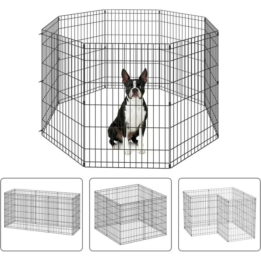 Portable Metal Dog Exercise Pen, 36 Tall, 8 Panels with Door, Suitable for Outdoor and Indoor Use, Black
Portable Metal Dog Exercise Pen, 36 Tall, 8 Panels with Door, Suitable for Outdoor and Indoor Use, Black