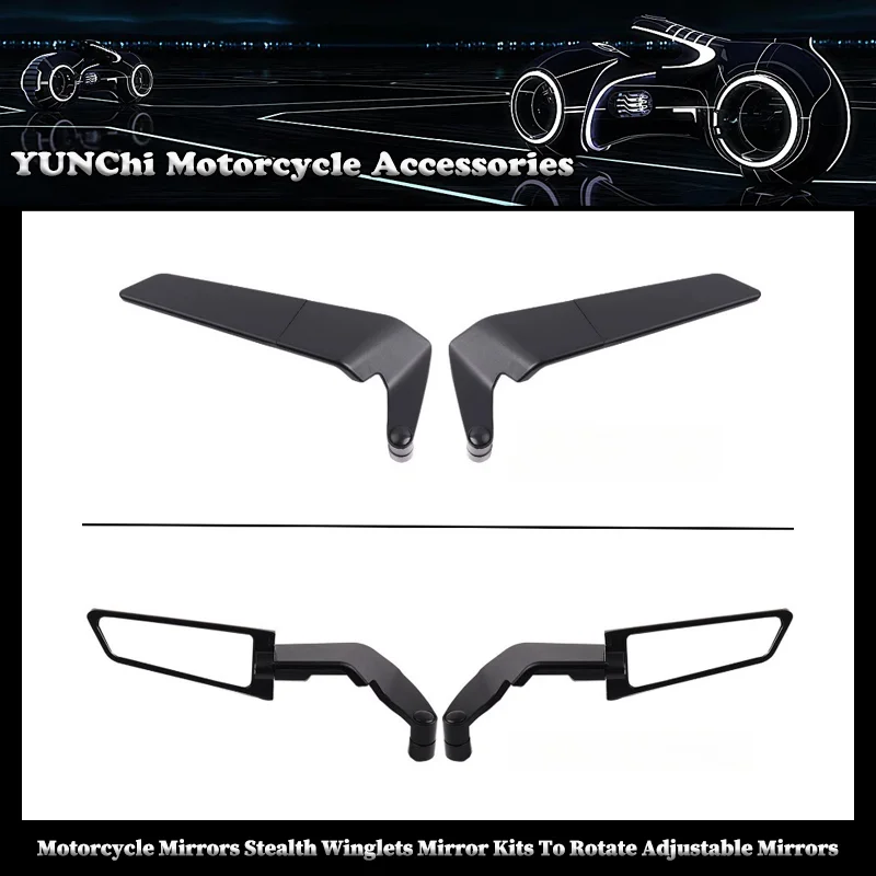 Motorcycle Mirrors Stealth Winglets Mirror Kits To Rotate Adjustable Mirrors For HONDA CBX1000 / Prolink / Deaucille700
Motorcycle Mirrors Stealth Winglets Mirror Kits To Rotate Adjustable Mirrors For HONDA CBX1000 / Prolink / Deaucille700