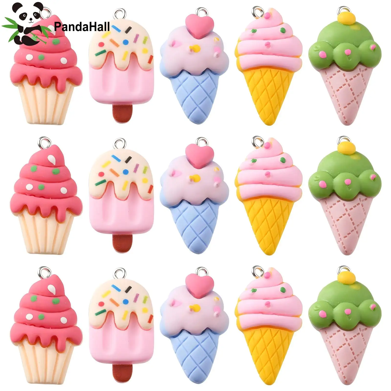 Pandahall 30Pcs 5 Styles Summer Theme Sweet Food Charms Opaque Ice Cream Ice Lolly Charms for DIY Jewelry Making Keychain
Pandahall 30Pcs 5 Styles Summer Theme Sweet Food Charms Opaque Ice Cream Ice Lolly Charms for DIY Jewelry Making Keychain