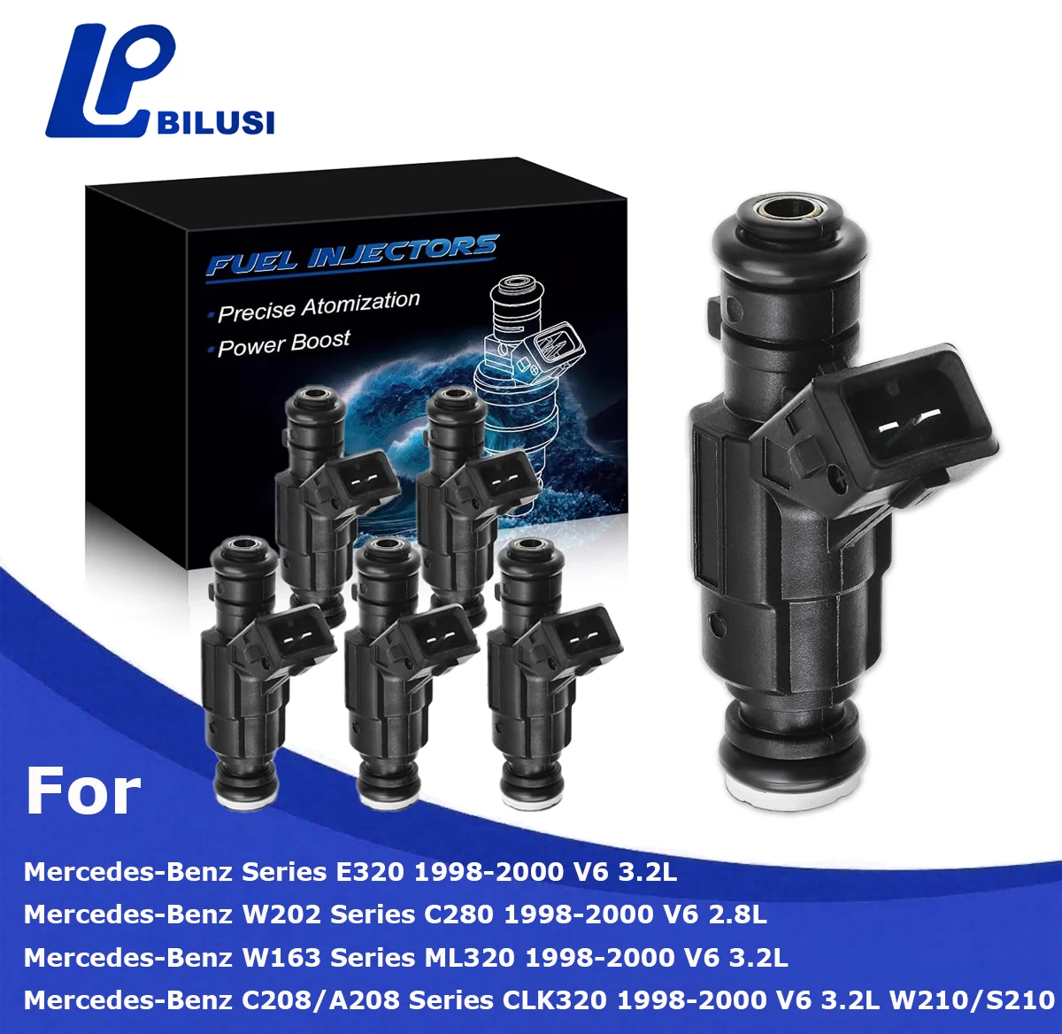 Bilusi Fuel Injectors Compatible with Mercedes-Benz C280 CLK320 E320 ML320 1998 1999 2000 2.8L 3.2L Gas Replace# 1120780049
Bilusi Fuel Injectors Compatible with Mercedes-Benz C280 CLK320 E320 ML320 1998 1999 2000 2.8L 3.2L Gas Replace# 1120780049