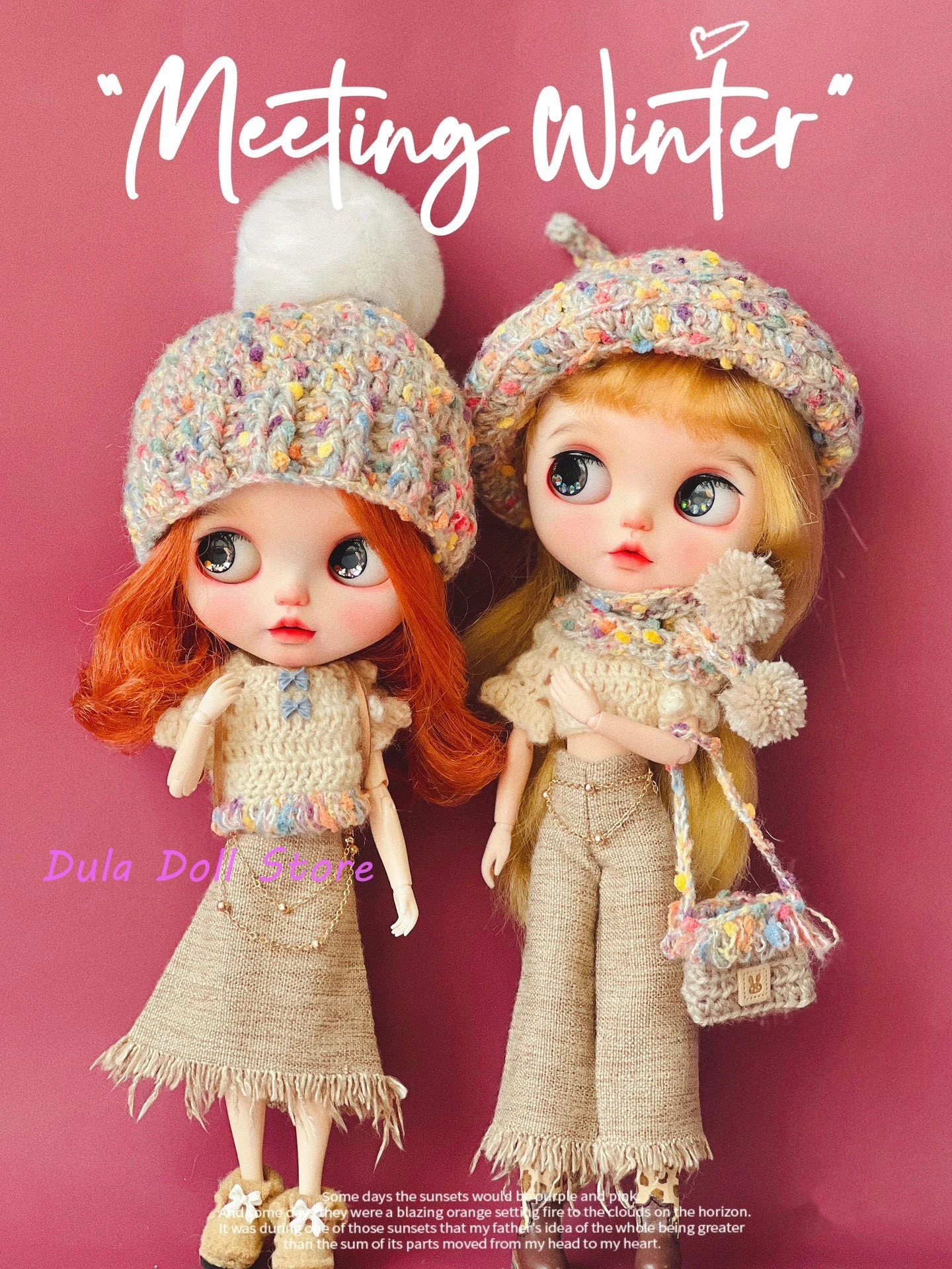 Dula Doll Costume Blythe 2025 Knitted sweater cotton linen skirt pants full set for ob24 ob22 Azone 1/6 Bjd Doll Accessories
Dula Doll Costume Blythe 2025 Knitted sweater cotton linen skirt pants full set for ob24 ob22 Azone 1/6 Bjd Doll Accessories