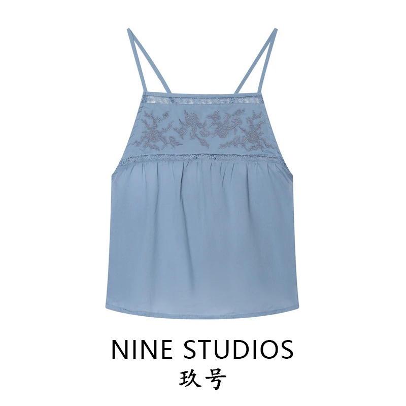 Sexy Versatile Embroidered Crop Top Casual Cotton Polyester Blend Loose Fit U-Neckline Women's Vest Outerwear Short Length
Sexy Versatile Embroidered Crop Top Casual Cotton Polyester Blend Loose Fit U-Neckline Women's Vest Outerwear Short Length