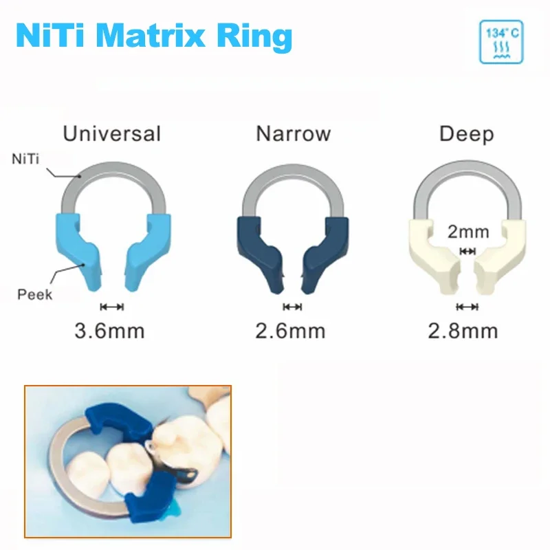 Dental Sectional Matrix Narrow Ring Metal Matrices Set Nickel Titanium Clamping Ring Dentist Instrument Tools
Dental Sectional Matrix Narrow Ring Metal Matrices Set Nickel Titanium Clamping Ring Dentist Instrument Tools