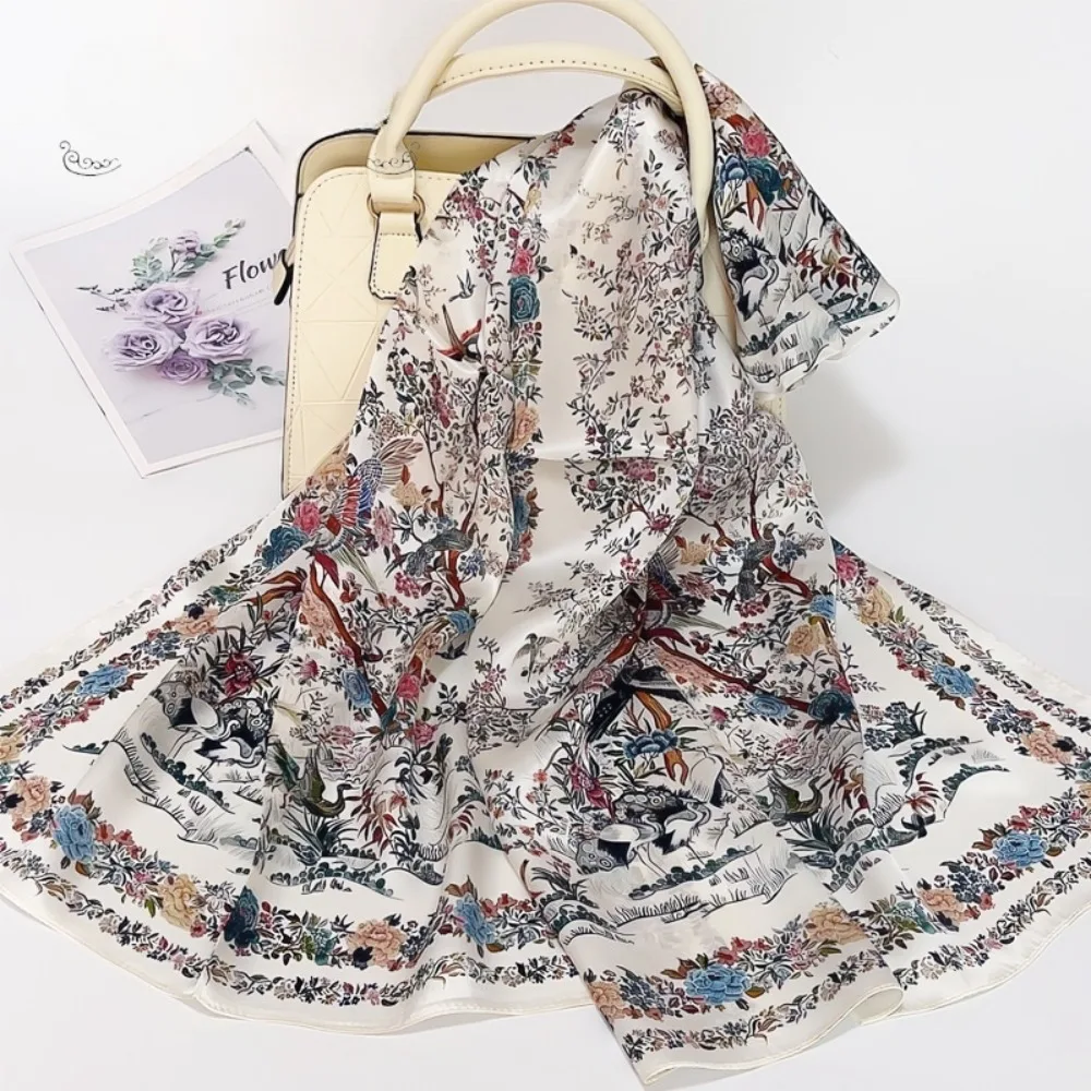 Luxury Flower Silk Scarf Shawls Sunscreen Soft Satin Neck Scarves Large Thin Beach Hijab Outdoor
Luxury Flower Silk Scarf Shawls Sunscreen Soft Satin Neck Scarves Large Thin Beach Hijab Outdoor