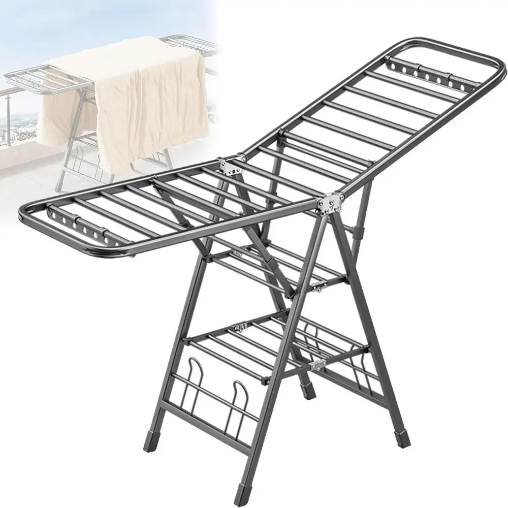 Складная сушилка для белья с регулируемой высотой, 1,7 м, стальная вешалка для полотенец и одеял
Складная сушилка для белья с регулируемой высотой, 1,7 м, стальная вешалка для полотенец и одеял