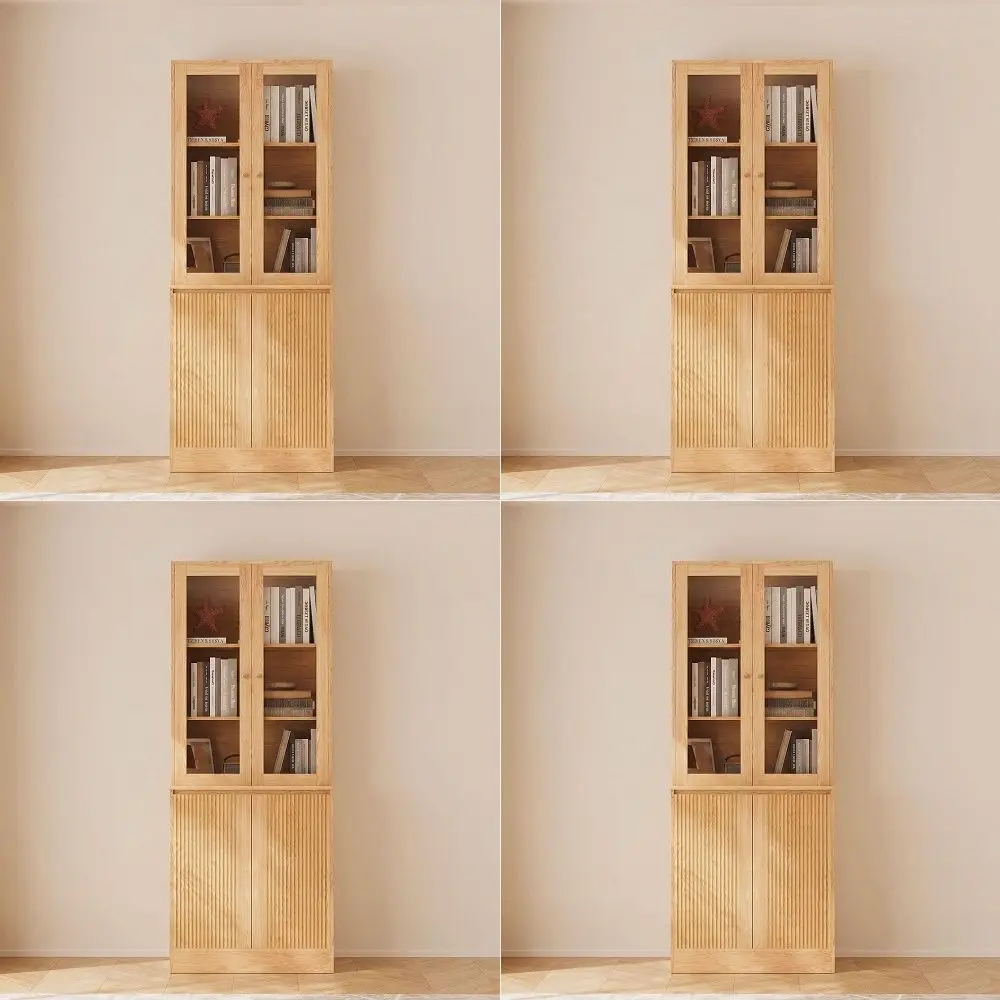 71 Freestanding Tall Storage Cabinet, 5 Tier Wood Bookcase with Drawers and Tempered Glass Doors, Large Floor Cabinet, Combinat
71 Freestanding Tall Storage Cabinet, 5 Tier Wood Bookcase with Drawers and Tempered Glass Doors, Large Floor Cabinet, Combinat