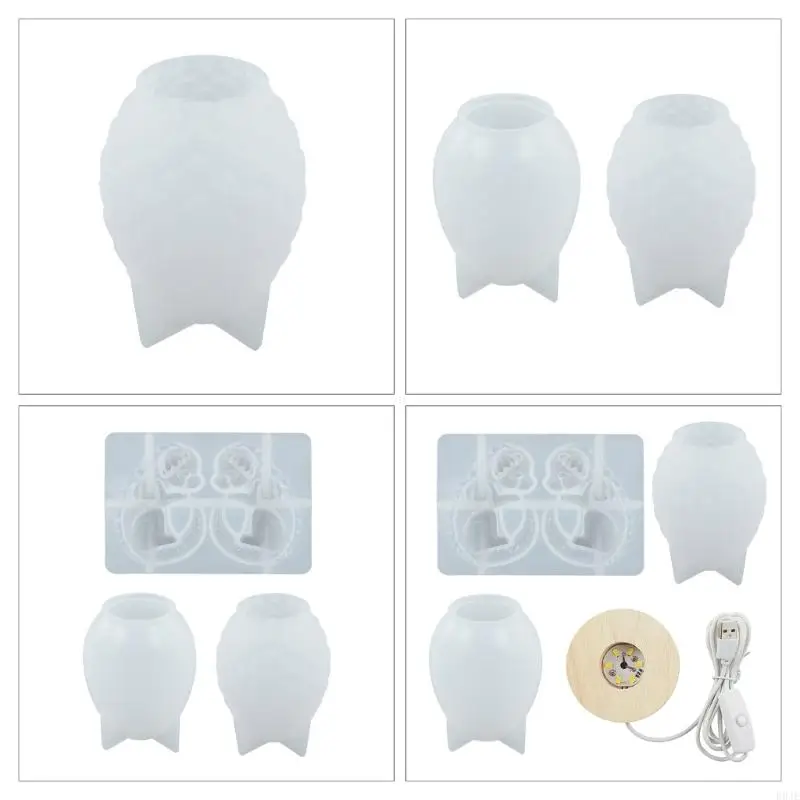 R9JE Night Light Resin Mirror Silicone Mold with USB Powered Lighting Base Bracket
R9JE Night Light Resin Mirror Silicone Mold with USB Powered Lighting Base Bracket