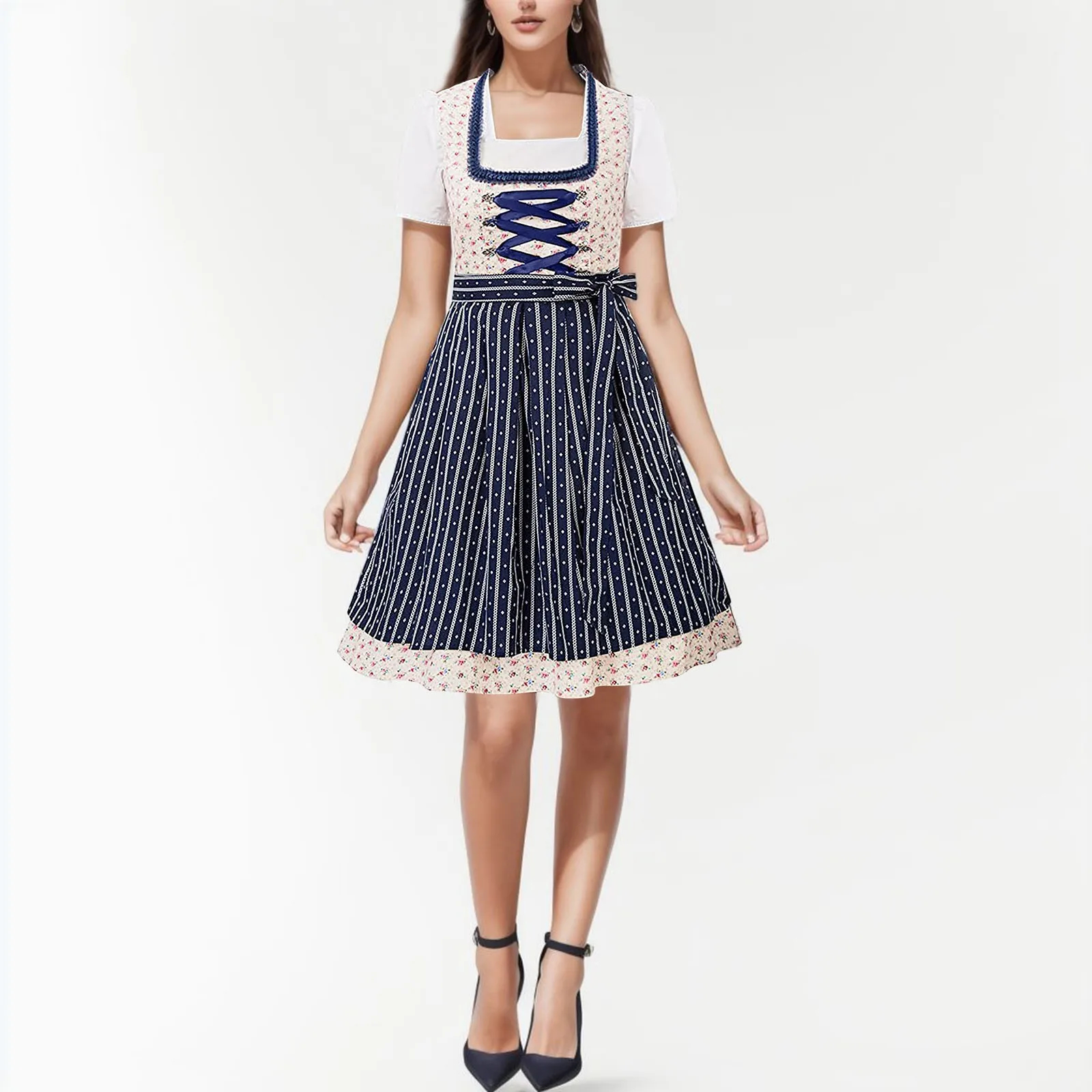 Women Bavaria Oktoberfest Dress Vintage Lace Up Dress Court Party Costume Cosplay Square Neck Dresses Gothic Outfit Clothes
Women Bavaria Oktoberfest Dress Vintage Lace Up Dress Court Party Costume Cosplay Square Neck Dresses Gothic Outfit Clothes