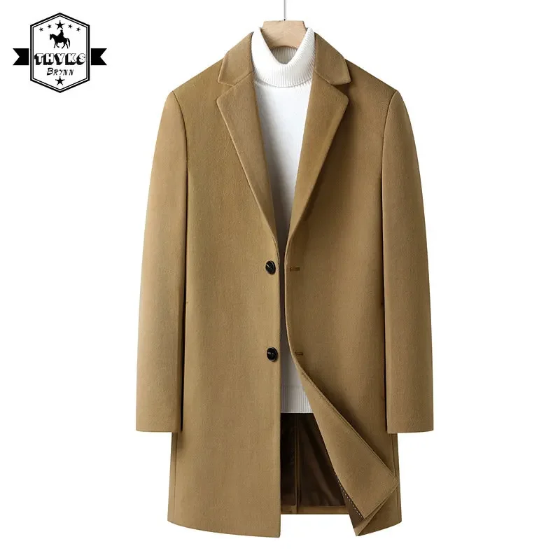 New Medium Length Wool Blend Overcoat Men Solid Color Loose Casual Windproof Wool Coat Luxury V-neck Side Pockets Coat Male 2023
New Medium Length Wool Blend Overcoat Men Solid Color Loose Casual Windproof Wool Coat Luxury V-neck Side Pockets Coat Male 2023