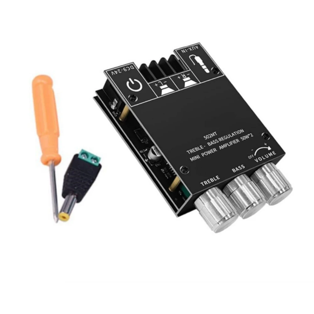 502MT Bluetooth 5.0 Subwoofer Amplifier Board 2.0 Channel High Power Audio Stereo Amplifier Board 2X50W Bass AMP
502MT Bluetooth 5.0 Subwoofer Amplifier Board 2.0 Channel High Power Audio Stereo Amplifier Board 2X50W Bass AMP