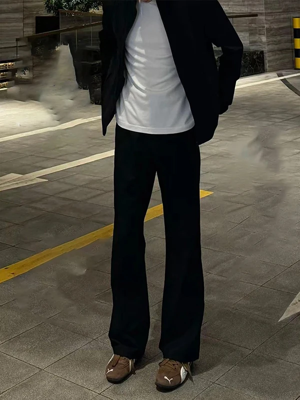 Cleanfit Black Men's Micro Flared Pants Autumn High-End Drapey Slim Straight Leg Trousers Cool Style Long Pants for Teens
Cleanfit Black Men's Micro Flared Pants Autumn High-End Drapey Slim Straight Leg Trousers Cool Style Long Pants for Teens