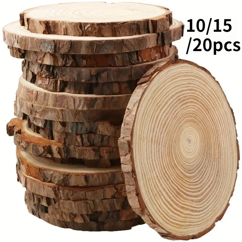 10/15/20pcs 11.94-13.97cm Unfinished Wood Slices for Centerpieces Round Wood Trays with Bark Wooden Cookie Rings Craft Christmas
10/15/20pcs 11.94-13.97cm Unfinished Wood Slices for Centerpieces Round Wood Trays with Bark Wooden Cookie Rings Craft Christmas