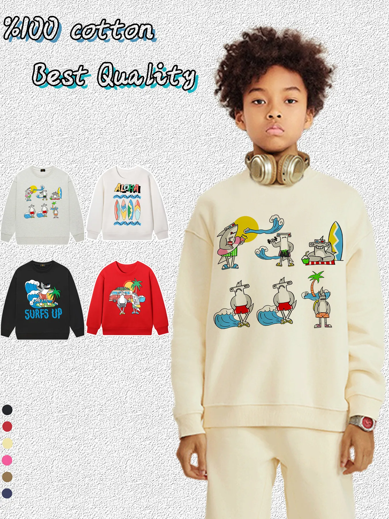 2-14 Years Baby Boys Sweatshirt Autumn Shark Kids Clothes Cotton Long sleeves Pullover Child Casual Wear Fun prints Boy Hoodies
2-14 Years Baby Boys Sweatshirt Autumn Shark Kids Clothes Cotton Long sleeves Pullover Child Casual Wear Fun prints Boy Hoodies