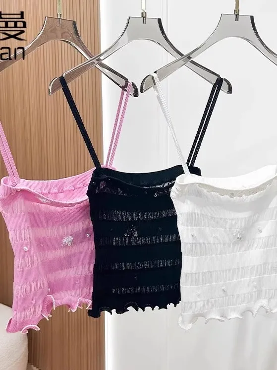 Sweet Knitted Tube Top Strap Design Sensation Summer Youthful Slim Fit High Waist Women's Vest Top Breathable ort Sle
Sweet Knitted Tube Top Strap Design Sensation Summer Youthful Slim Fit High Waist Women's Vest Top Breathable ort Sle