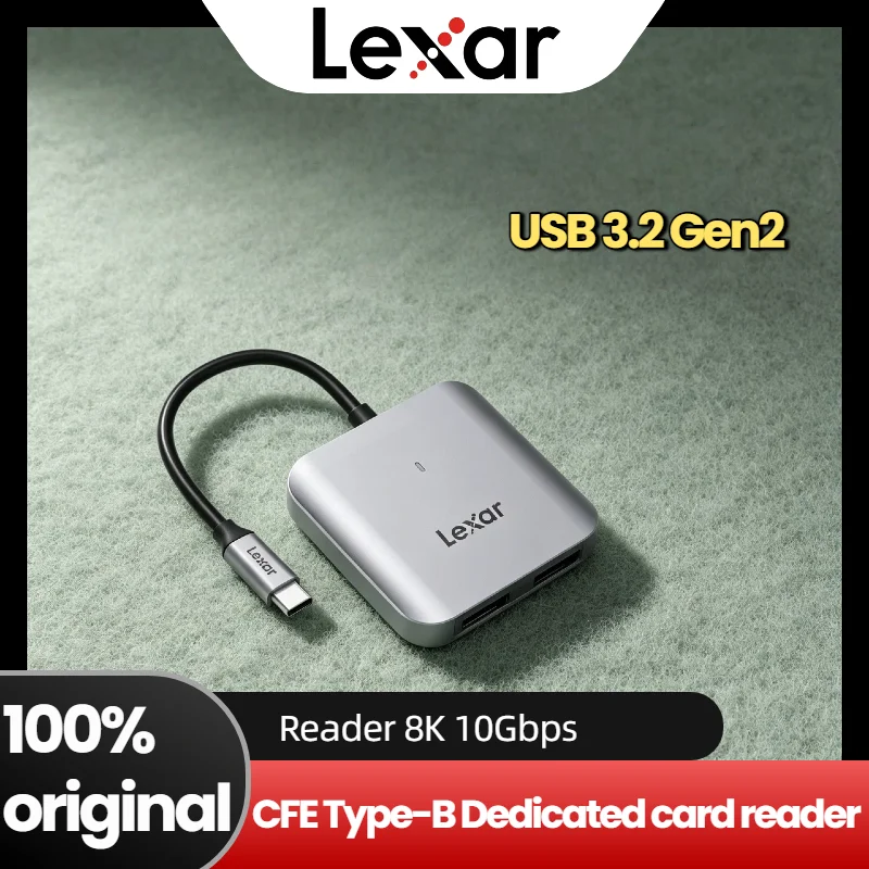 Lexar 510U CFexpress Type B Card Reader USB 3.2 Gen 2 Type C 8K 10Gbps CFE Reader Fast Compact Built in Cable for Photographer
Lexar 510U CFexpress Type B Card Reader USB 3.2 Gen 2 Type C 8K 10Gbps CFE Reader Fast Compact Built in Cable for Photographer