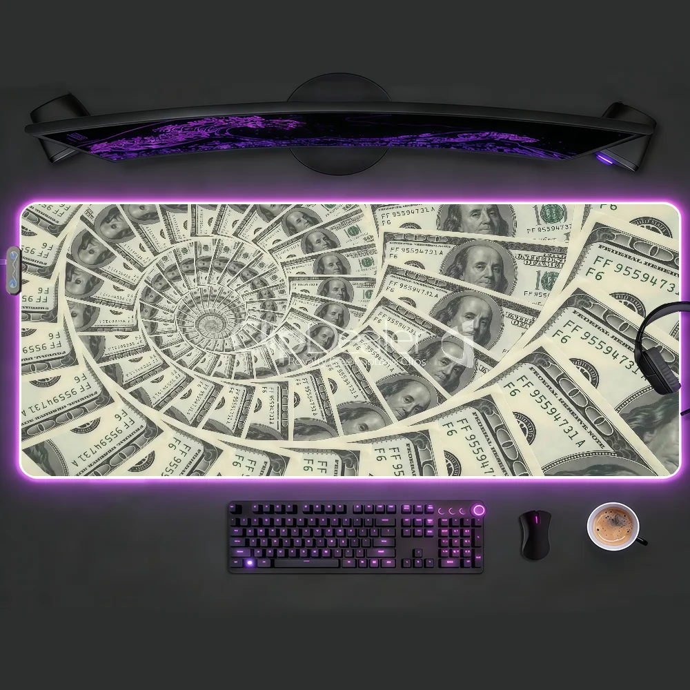US Dollar Mouse Pad RGB LED Non-slip Desk Mat Rubber Gaming Accessories Large XXL Computer Office Keyboard carpet
US Dollar Mouse Pad RGB LED Non-slip Desk Mat Rubber Gaming Accessories Large XXL Computer Office Keyboard carpet