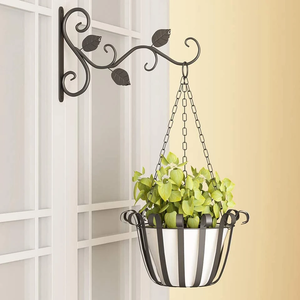 HHTL European Style Wall Hanging Flower Pot Support Bracket Hook Iron Hanger Plants Holder Balcony Home Decor
HHTL European Style Wall Hanging Flower Pot Support Bracket Hook Iron Hanger Plants Holder Balcony Home Decor