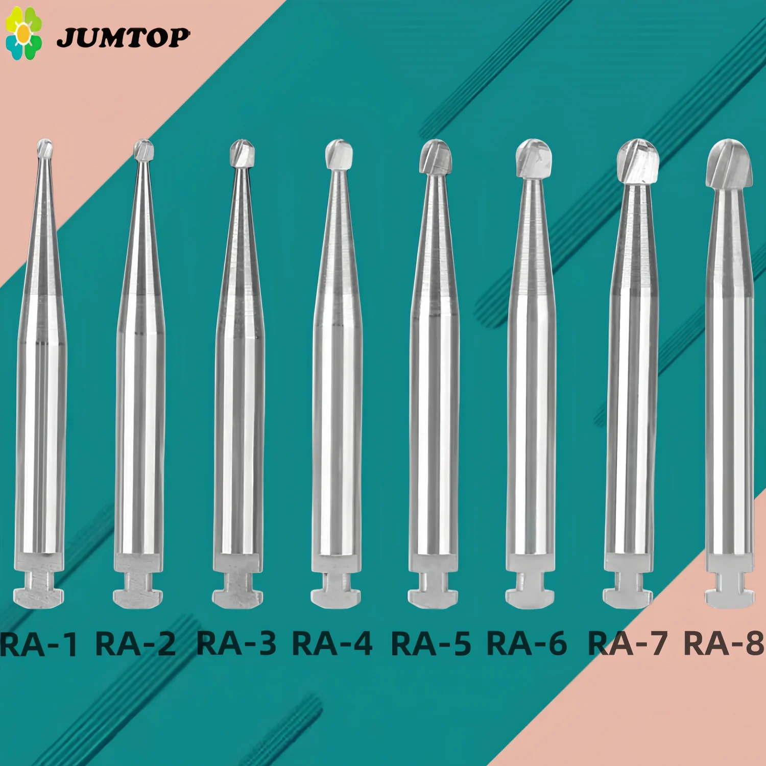 JUMTOP 5Pcs/Box Dental Tungsten Carbide Burs Low Speed Round RA Series For Dental Lab or Clinic Shank Dia.=2.35mm Length=22.5mm
JUMTOP 5Pcs/Box Dental Tungsten Carbide Burs Low Speed Round RA Series For Dental Lab or Clinic Shank Dia.=2.35mm Length=22.5mm