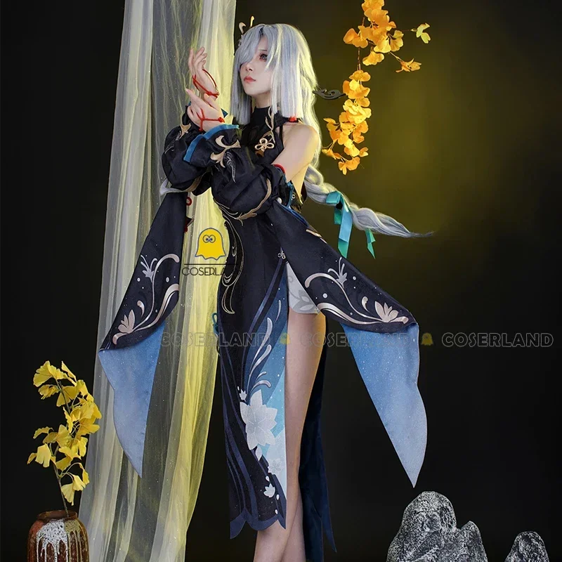 ZA01 Shenhe Frostflower Dew Косплей Костюм Парик Черное Платье Genshin Impact Головные Уборы Серьги Liyue Lantern Rite Хэллоуин PaZa0@
ZA01 Shenhe Frostflower Dew Косплей Костюм Парик Черное Платье Genshin Impact Головные Уборы Серьги Liyue Lantern Rite Хэллоуин PaZa0@