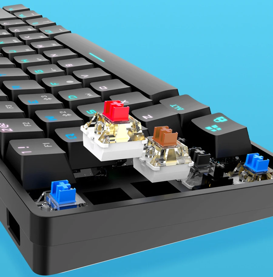 GAMEDIAS 61 Key RGB Backlit Dual-mode Wireless Bluetooth Hot-swap Mechanical Keyboard
GAMEDIAS 61 Key RGB Backlit Dual-mode Wireless Bluetooth Hot-swap Mechanical Keyboard