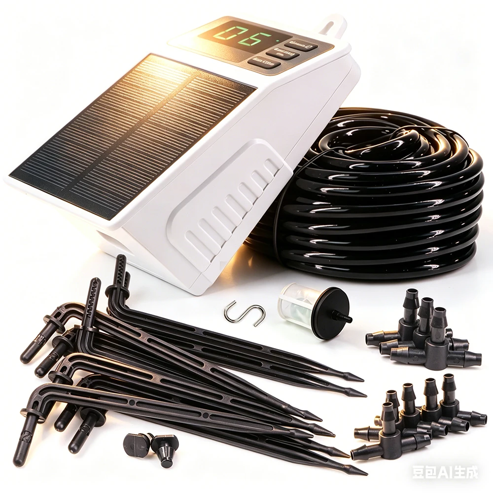 Mini Solar-Powered Pump Timer Drip Irrigation System for Garden Patio Pot Plants Watering Kit Dropper Automatic Watering Device
Mini Solar-Powered Pump Timer Drip Irrigation System for Garden Patio Pot Plants Watering Kit Dropper Automatic Watering Device