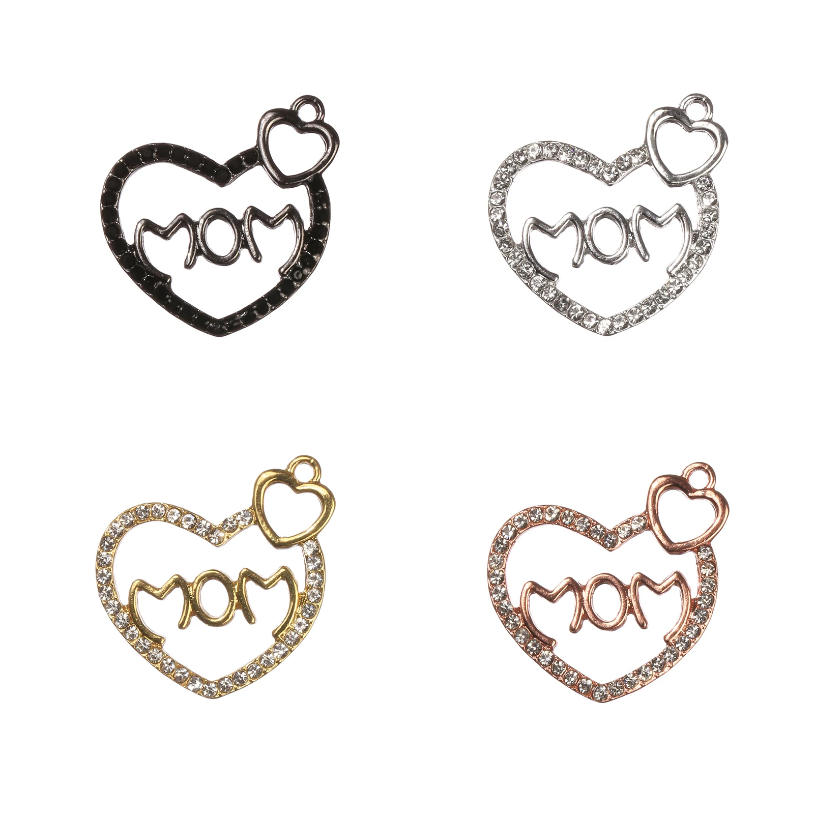 10pcs MOM Heart Charms with Rhinestone Fit for Bracelet Bangle Making DIY HT0134-HT0137
10pcs MOM Heart Charms with Rhinestone Fit for Bracelet Bangle Making DIY HT0134-HT0137