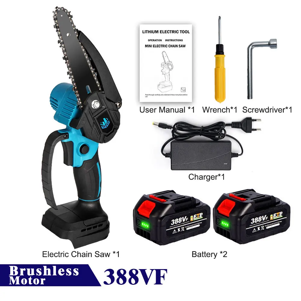 New 6 Inch Chain Saw Cordless Mini Handheld Pruning Saw Portable Woodworking Electric Saw Cutting Garden Tool Brushless/Brushed
New 6 Inch Chain Saw Cordless Mini Handheld Pruning Saw Portable Woodworking Electric Saw Cutting Garden Tool Brushless/Brushed