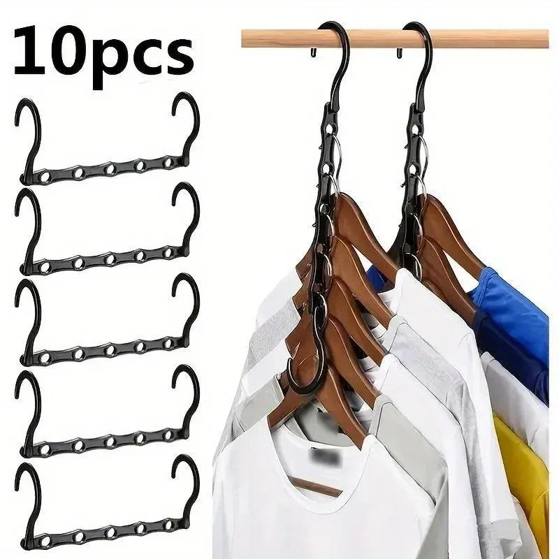 10pcs Space Saving Magic Hangers Sturdy Plastic Holder Heavy Clothes Organizer For Dorms Apartments Small Closet For Shops
10pcs Space Saving Magic Hangers Sturdy Plastic Holder Heavy Clothes Organizer For Dorms Apartments Small Closet For Shops