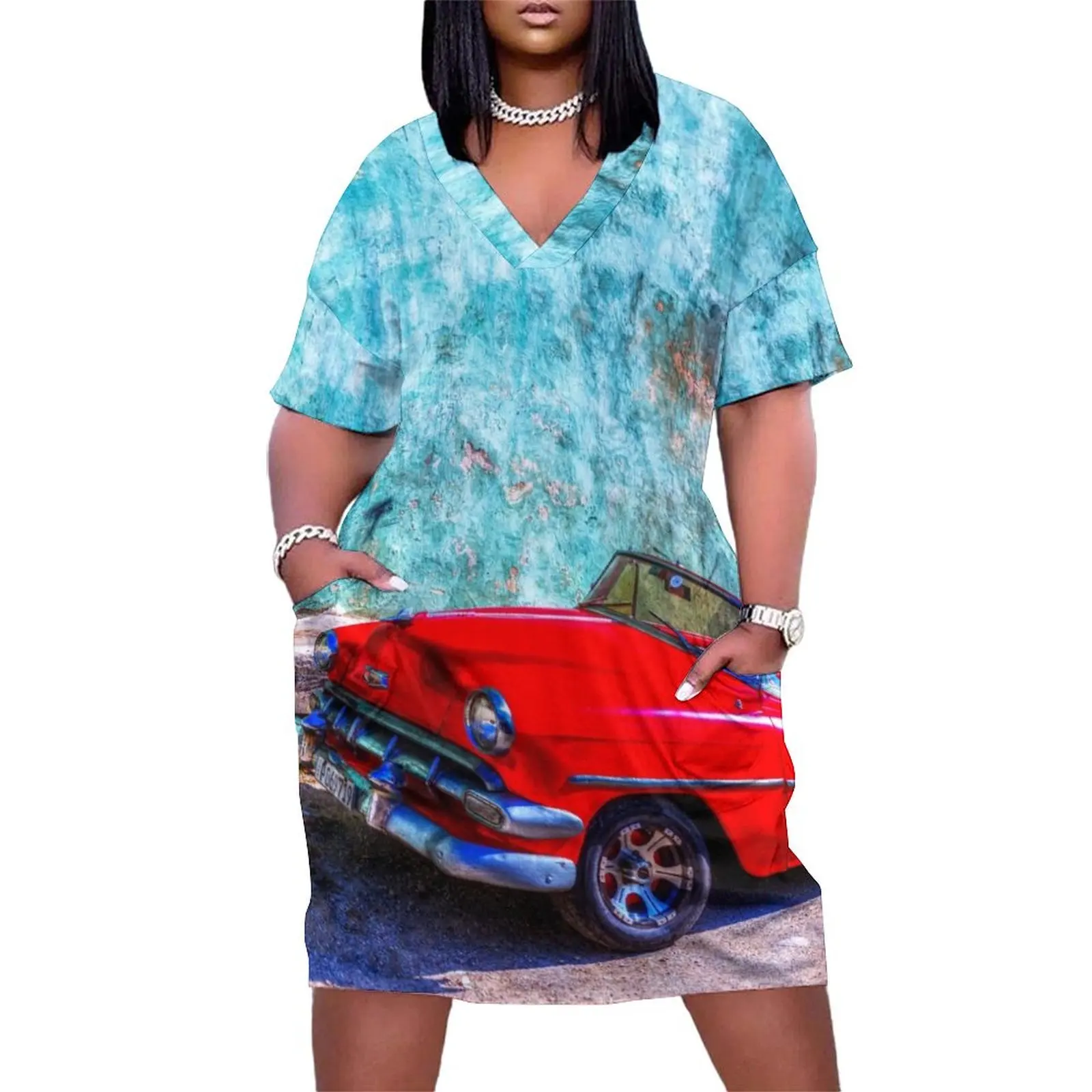 Red Convertible Car In Havana Loose Pocket Dress Women's long dress women's evening dresses 2025 prom clothes
Red Convertible Car In Havana Loose Pocket Dress Women's long dress women's evening dresses 2025 prom clothes