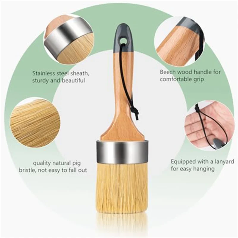 4PCS Chalk And Wax Paint Brush Paint Brush And Small Paint Brush For Chalk Paint, Furniture Paint, Acrylic Paint
4PCS Chalk And Wax Paint Brush Paint Brush And Small Paint Brush For Chalk Paint, Furniture Paint, Acrylic Paint