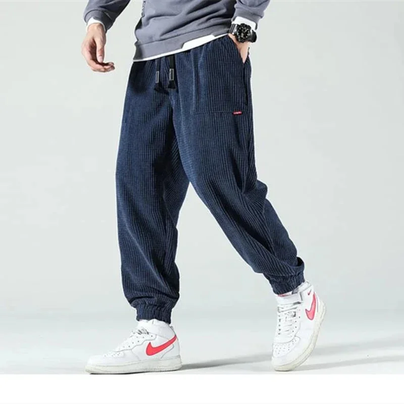 Осенне-зимние трендовые мужские вельветовые брюки, свободные повседневные длинные брюки Japanese Waffle 
Осенне-зимние трендовые мужские вельветовые брюки, свободные повседневные длинные брюки Japanese Waffle