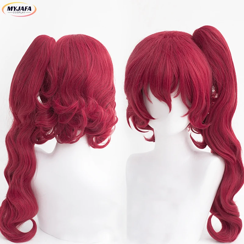 High Quality Teruko Okura Cosplay Wig Anime Dark Red Curly With Ponytail Heat Resistant Synthetic Hair Wigs + Wig Cap
High Quality Teruko Okura Cosplay Wig Anime Dark Red Curly With Ponytail Heat Resistant Synthetic Hair Wigs + Wig Cap