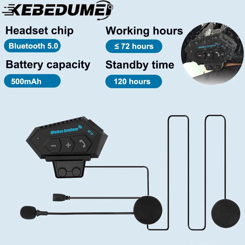 BT12 Motorcycle Helmet Headset Wireless Moto Stereo Interphone Handsfree Mic Headphones Music Player For Motorbike Rider
BT12 Motorcycle Helmet Headset Wireless Moto Stereo Interphone Handsfree Mic Headphones Music Player For Motorbike Rider